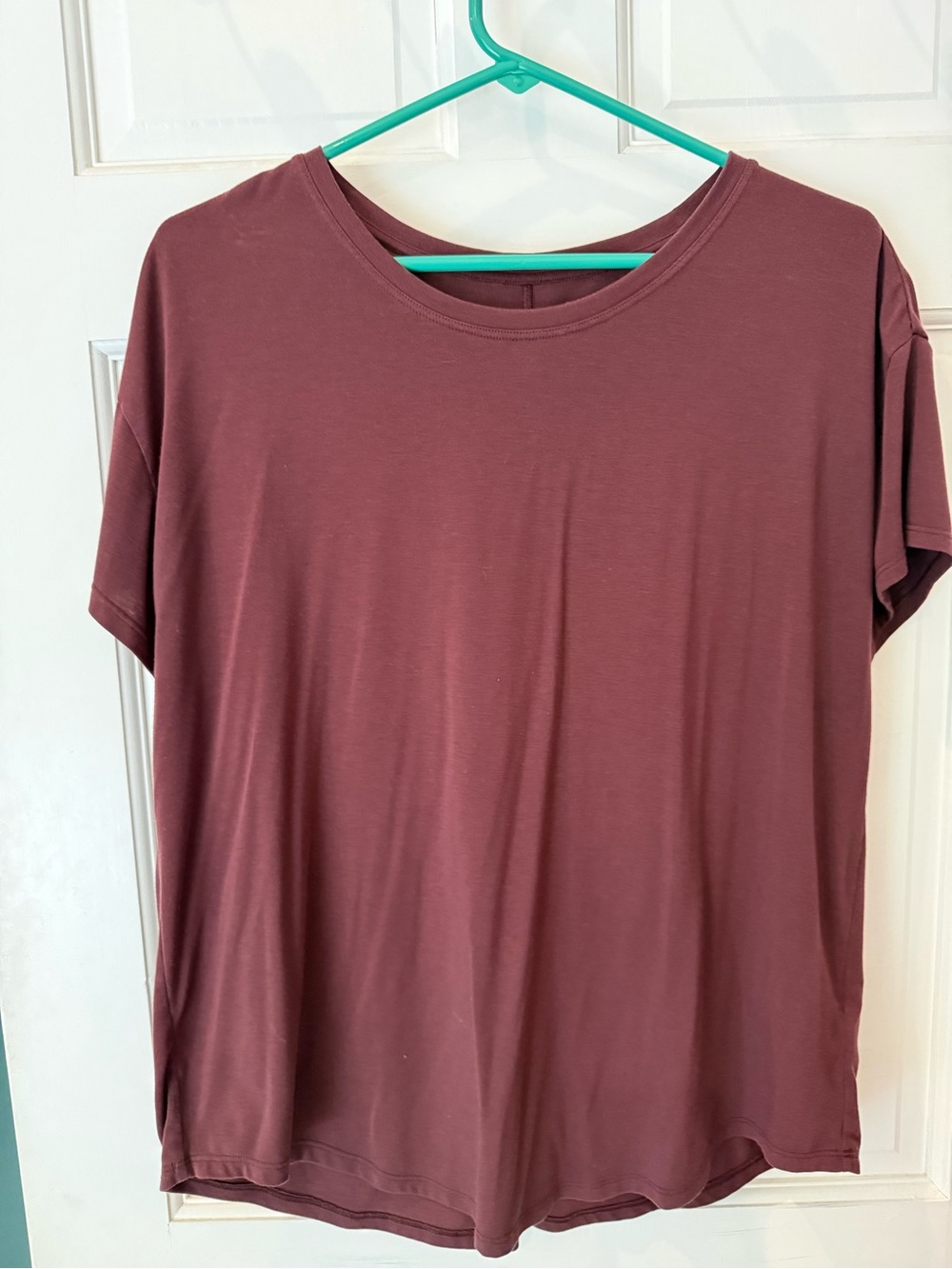 Athleta Short Sleeve Crew Neck Top - Mauve Plum